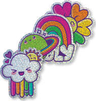 Stickiville Stickers: Happy Rainbows - Vinyl (4 Die-Cut)
(Holographic Glitter)