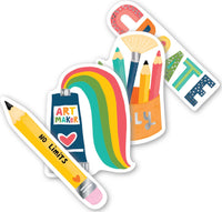 Stickiville Stickers: Art Maker - Vinyl (4 Die-Cut)
(Metallic Foil)
