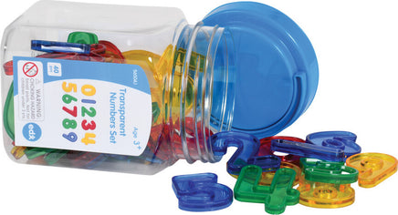 Transparent Numbers - Mini Jar - Set of 40
