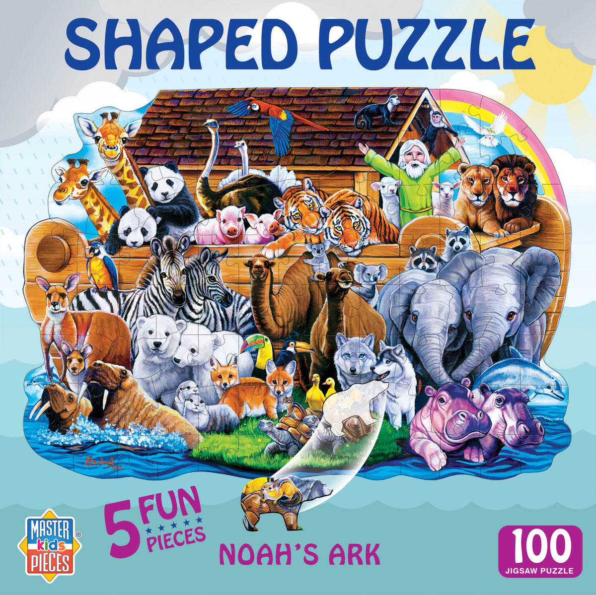 Noah's Ark - 100 Piece Shaped Puzzle| Toyrifix