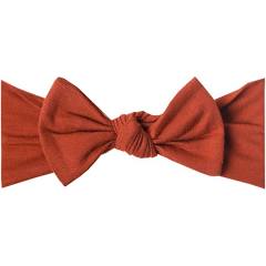 Rust Knit Headband Bow