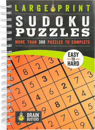 Large Print Sudoku Puzzles Orange