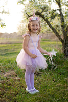 Pink Shimmer Unicorn Dress & Headband (Size 3-4)