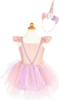 Pink Shimmer Unicorn Dress & Headband (Size 5-6)