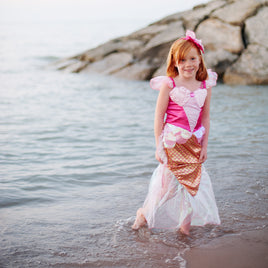 Pink Or Lilac Mermaid Set  Dress  Headband