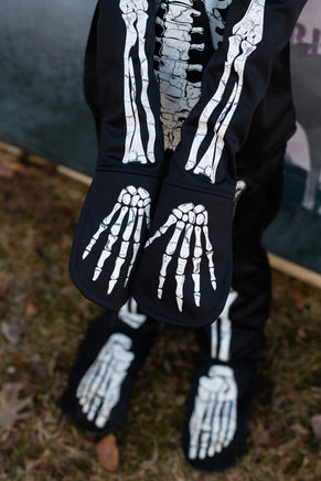 Glow in the Dark Skeleton Shirt, Pants and Mask (size 7-8)