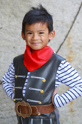 Skully Pirate Vest, Belt & Scarf (Size 3-4)