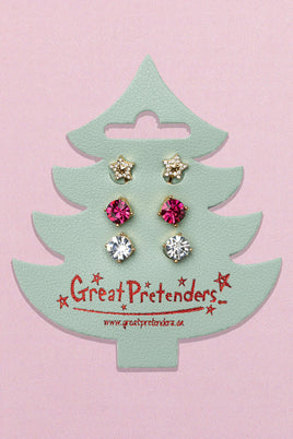 Holiday Tree Clip on Earrings (3 sets)