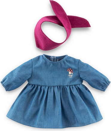 12" Jeans Dress & Scarf - Little Explorer