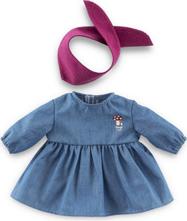 14" Jeans Dress & Scarf - Little Explorer