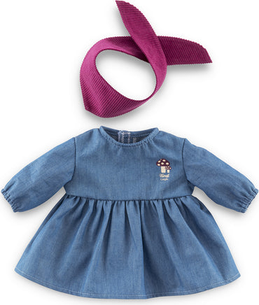 14" Jeans Dress & Scarf - Little Explorer