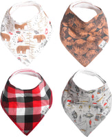 Lumberjack Baby Bandana Bib Set (4-pack)