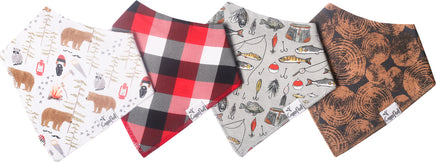 Lumberjack Baby Bandana Bib Set (4-pack)