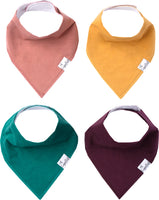 Jade Baby Bandana Bib Set (4-pack)