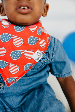 Spangled Bandana Bib Set