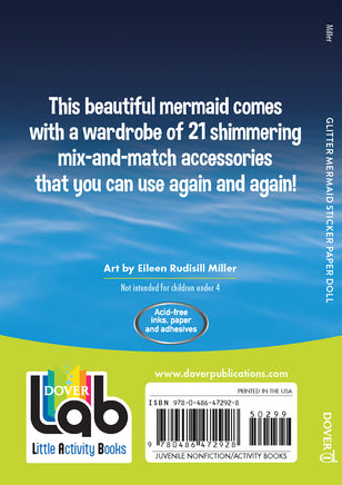 Glitter Mermaid Sticker Paper Doll