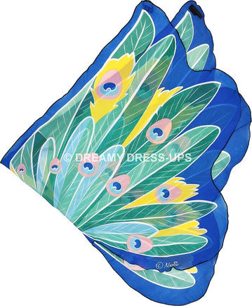 Blue Peacock Fantasy Wings