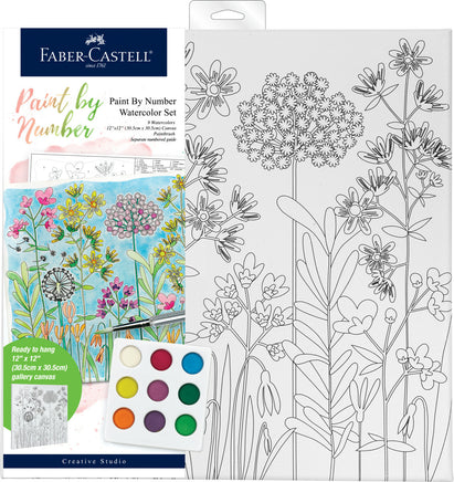 Watercolor Paint by Number Farmhouse Floral