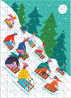 Winter Sledding 130pc Puzzle Ornament