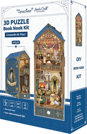 Hands Craft Leonardo da Vinci Book Nook