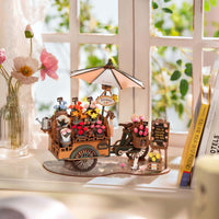 NEW DIY Miniature House Kit:Flower Cart