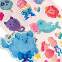 Stickiville Stickers: Fluffy Cotton Candy - Scented (2 Sheets & 6 Die-Cut)
(Paper)