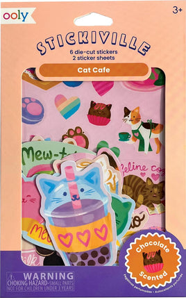 Stickiville Stickers: Cat Cafe - Scented (2 Sheets & 6 Die-Cut)
(Paper)