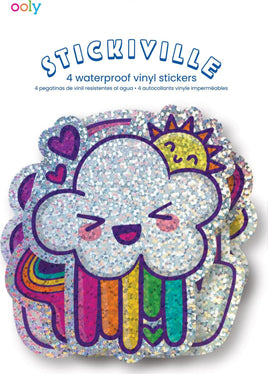 Stickiville Stickers: Happy Rainbows - Vinyl (4 Die-Cut)
(Holographic Glitter)