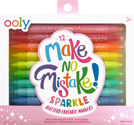 Make No Mistake! Sparkle Glittery Erasable Markers - Set of 12