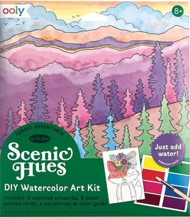 Scenic Hues D.I.Y. Watercolor Art Kit - Forest Adventure (17 PC Set)