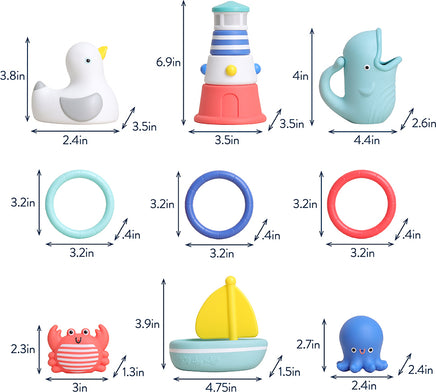 Seaside Splash Gift Set™ - 12 Piece Sensory Bath Set (Nautical)