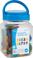 Transparent Numbers - Mini Jar - Set of 40