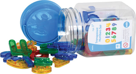 Transparent Numbers - Mini Jar - Set of 40