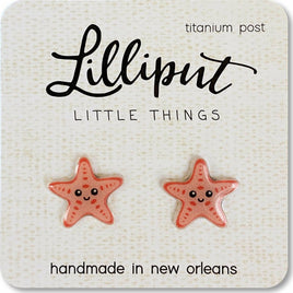 Starfish Earrings - peach