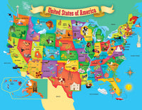 Explorers - USA Map 60 Piece Kids Puzzle