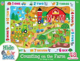 Hide & Seek - Counting on the Farm 48 Piece Puzzle