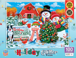 Holiday - On the Tree Farm 100 Piece Glitter Puzzle