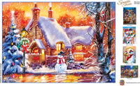 Holiday Glitter - Snowman Cottage 500 Piece Puzzle