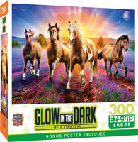 Glow in the Dark - Wild Stallions 300 Piece EZ Grip Puzzle