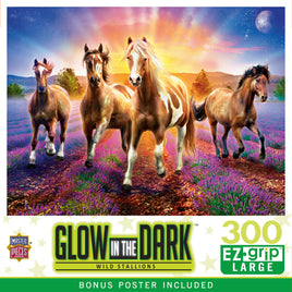 Glow in the Dark - Wild Stallions 300 Piece EZ Grip Puzzle