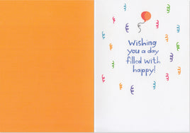 Happy Birthday Lettering Glitter Card