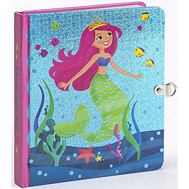 Peaceable Kingdom Mermaid Magic Shiny Foil Cover Lock and Key Diary