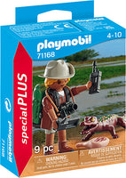 Playmobil Researcher with young caiman