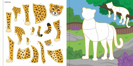 My First Color-by-Sticker Book - At the Zoo