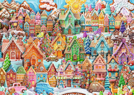 Jigsaw Puzzle Christmas Cookie Village - 1000 Pieces Puzzle