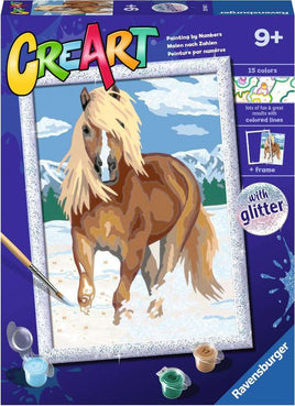 CreArt: Paint-By-Number The Royal Horse w/Glitter 7x10