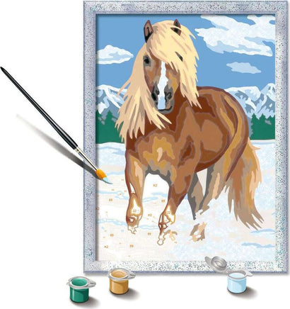 CreArt: Paint-By-Number The Royal Horse w/Glitter 7x10