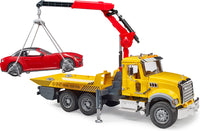 Bruder MACK Granite Tow Truck with Bruder Roadster