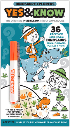 The Original Yes and Know Invisible Ink Trivia Game Books: Dinosaur Explorers