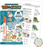 The Original Yes and Know Invisible Ink Trivia Game Books: Dinosaur Explorers